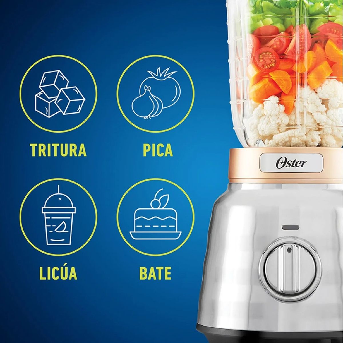 OSTER - Licuadora Oster® 3 Velocidades con vaso de vidrio BLSTPBRG053