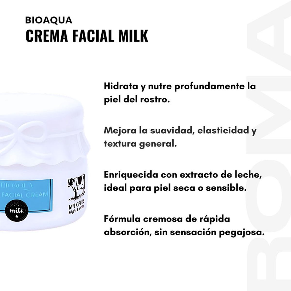 BIOAQUA - CREMA FACIAL DE LECHE BIOAQUA