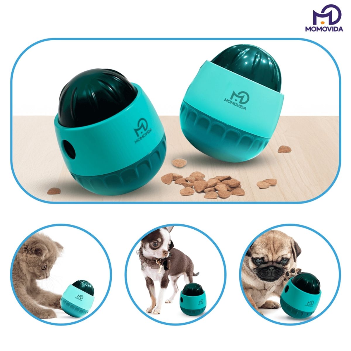 MOMOVIDA - Juguete con Dispensador de Comida para Perros Momovida PF-3