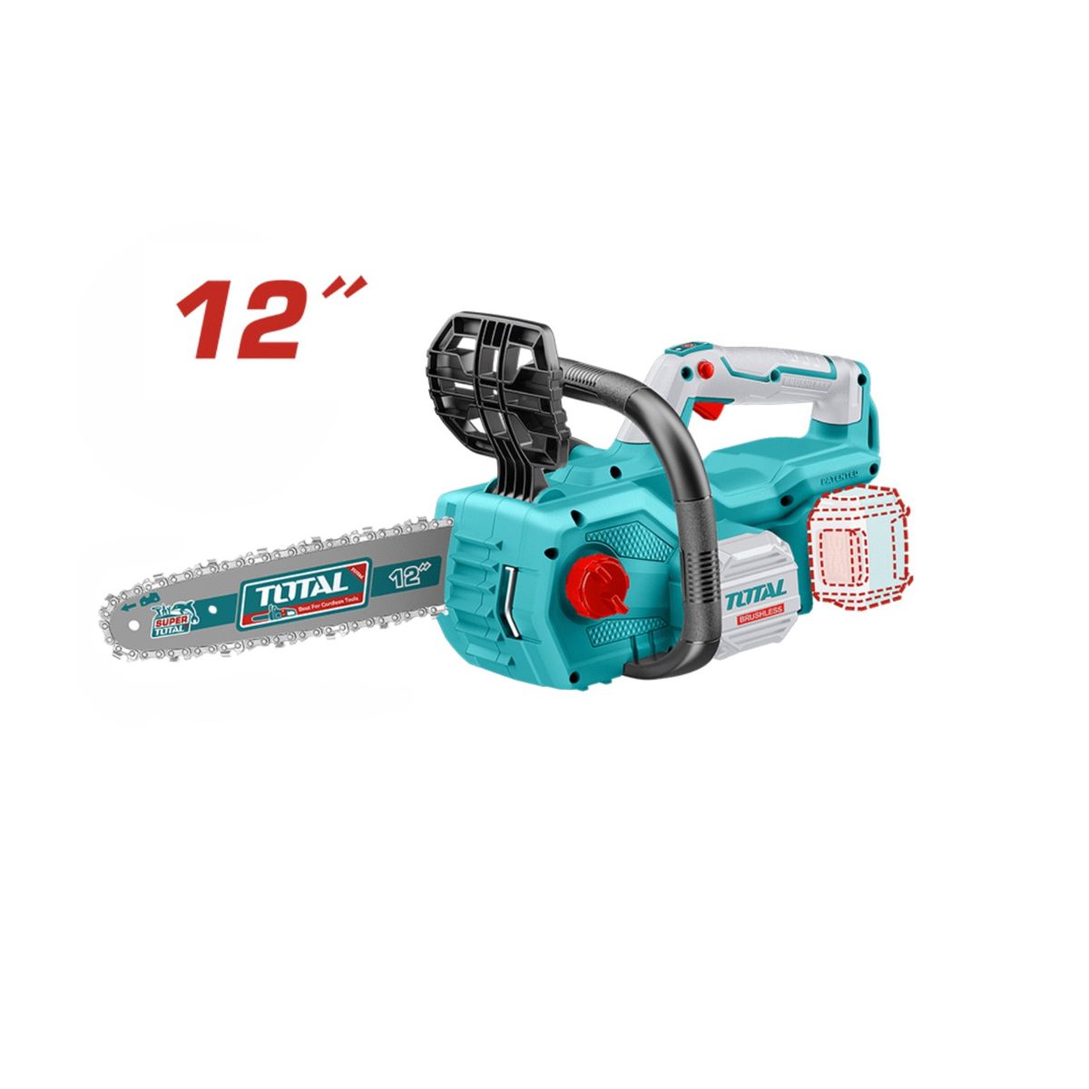 TOTAL TOOLS - Motosierra Inalámbrica 12 20v 4ampx2 Total