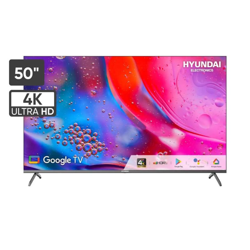 HYUNDAI - Televisor Smart TV Hyundai 50 pulgadas 4K UHD Google TV HYLED5020G4KM