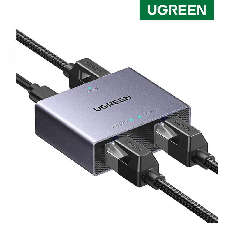 UGREEN - UGREEN Divisor GIGABIT Ethernet RJ45 Splitter LAN 1 a 2