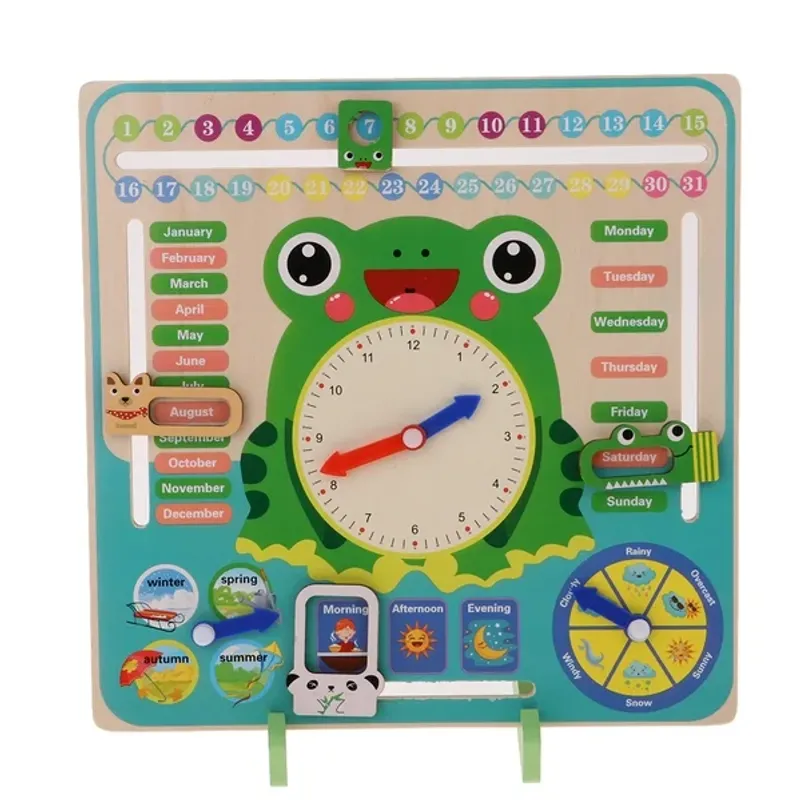 GENERICO - Calendario Didáctico de Madera Infantil Rana