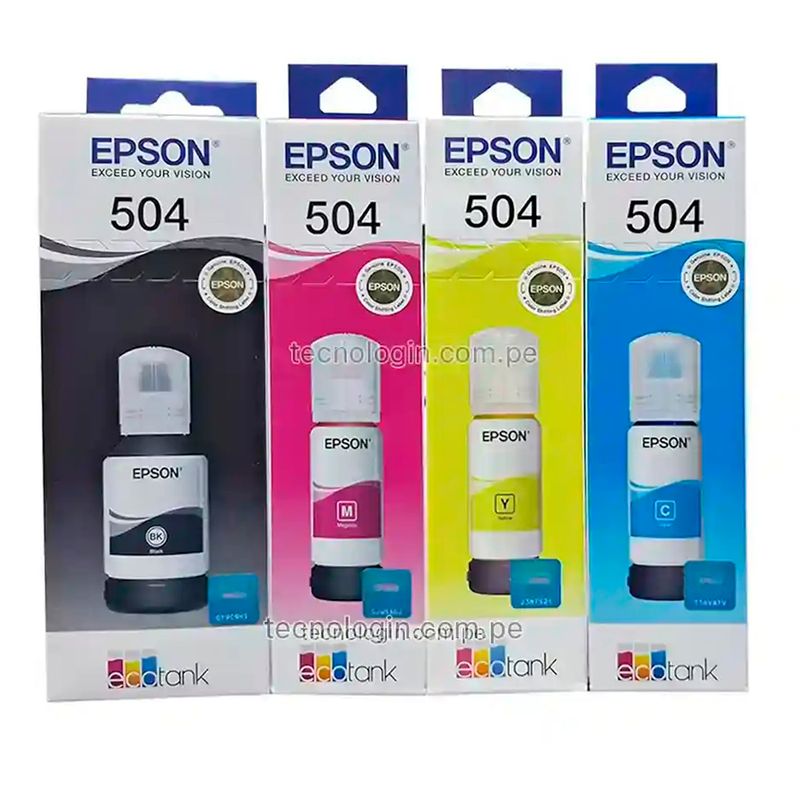 EPSON - Tinta Epson T504 Pack de 4 Colores  L4260, L6171