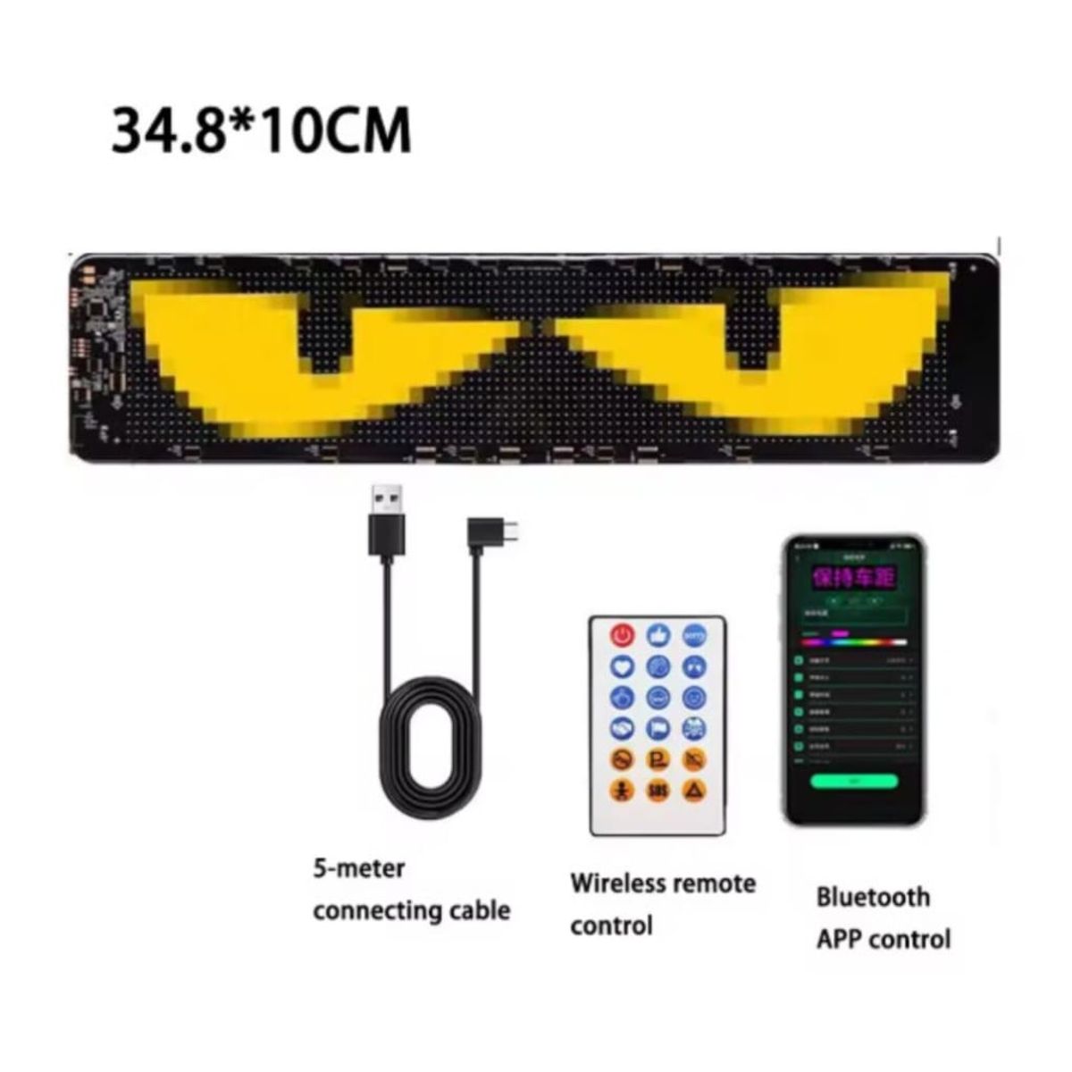 OEM - Letrero LED flexible PROGRAMABLE USB 10 x 35 cm