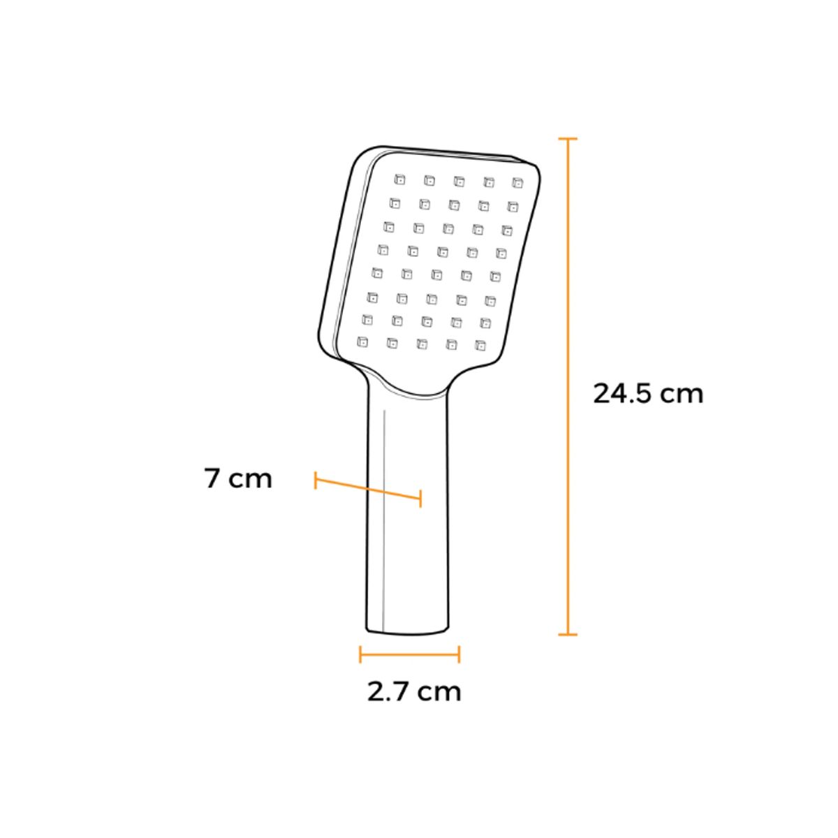 FRATELLI - DUCHA TELÉFONO DE PVC CON 3 FUNCIONES NEGRO GN9033B