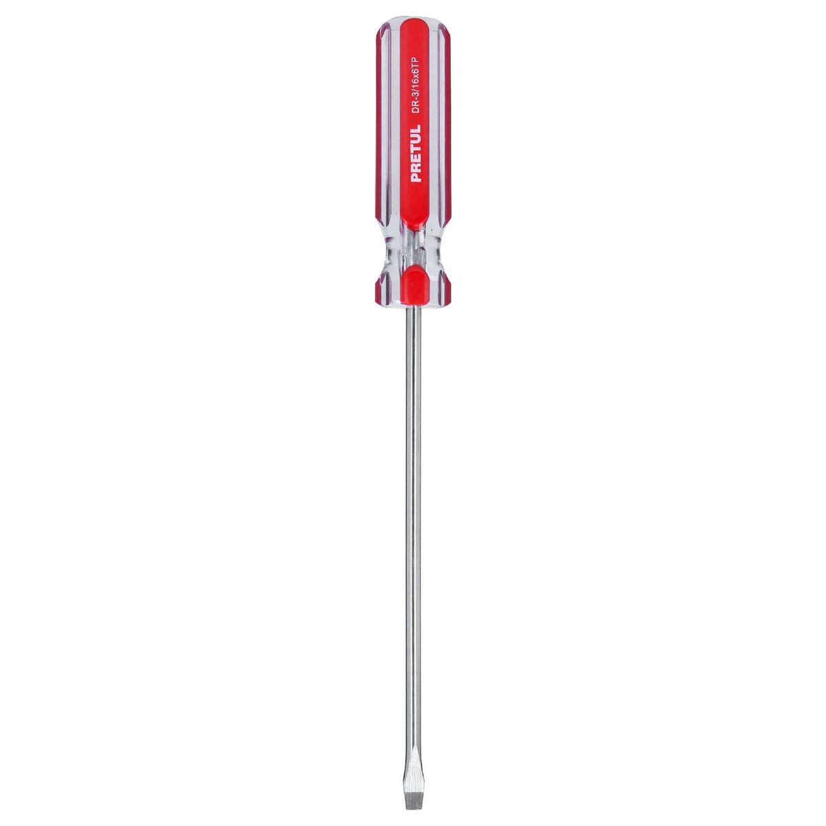 PRETUL - Desarmador Plano 3/16" x 6" Mango de PVC 21457 Pretul