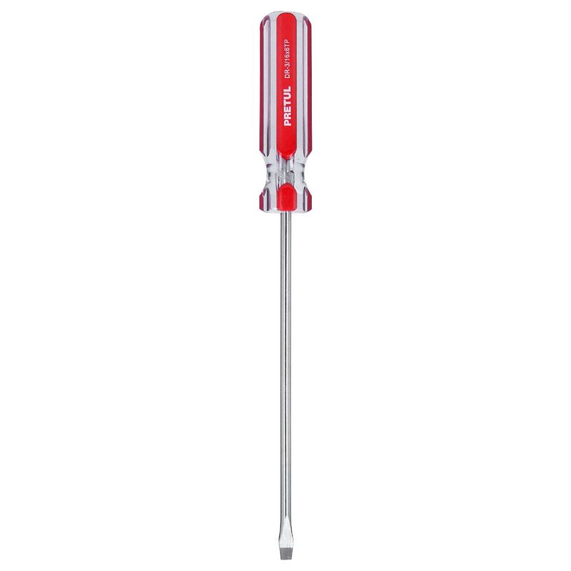 PRETUL - Desarmador Plano 3/16" x 6" Mango de PVC 21457 Pretul