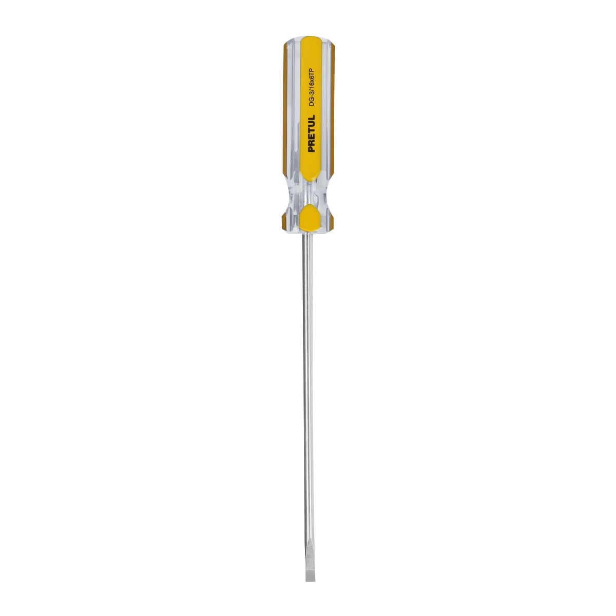 Desarmador Plano Cabinet 3/16" x 6" Mango de PVC 21468 Pretul, marca PRETUL - Foto Principal