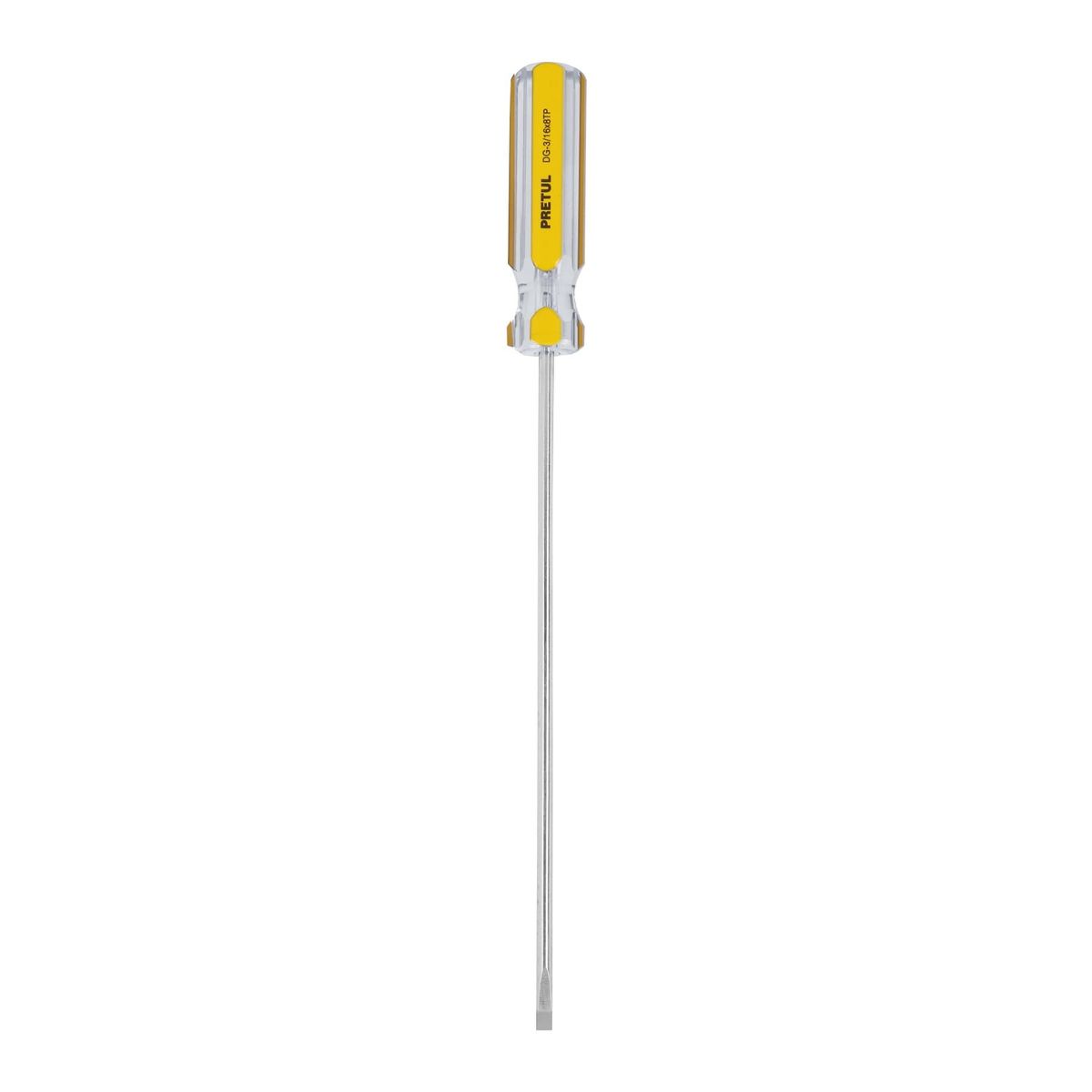 PRETUL - Desarmador Plano Cabinet 3/16" x 8" Mango de PVC 21469 Pretul
