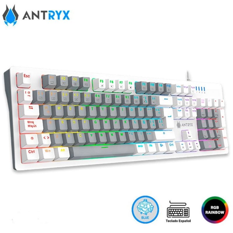 ANTRYX - TECLADO MECANICO ANTRYX MK860L WHITE SWITCH BLUE