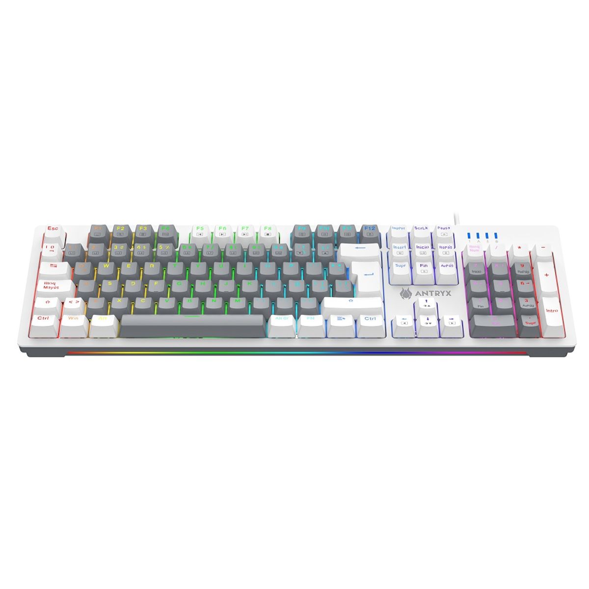 ANTRYX - TECLADO MECANICO ANTRYX MK860L WHITE SWITCH BLUE