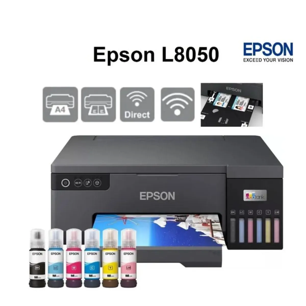 EPSON - IMPRESORA EPSON L8050 A4 Rotula Cd DVD  IMPRESORA PVC WIFI FOTOS