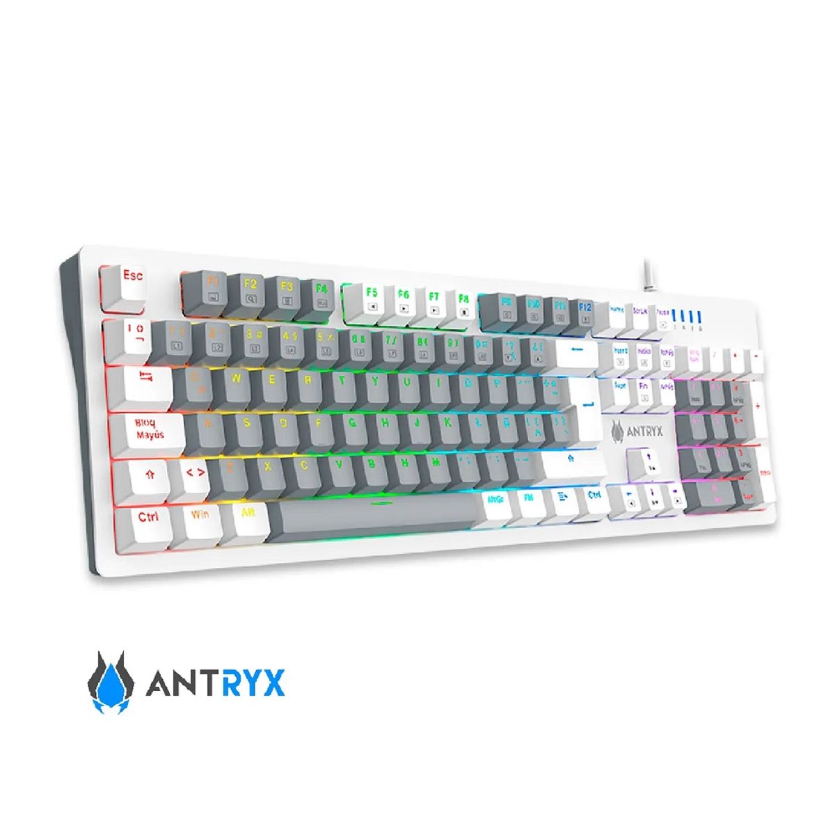 ANTRYX - TECLADO MECANICO ANTRYX MK860L WHITE SWITCH RED