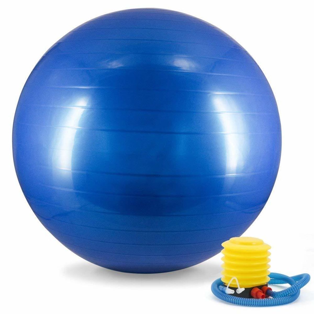 GENERICO - Pelota de pilates  pelota suiza  gym ball + inflador 55 cm