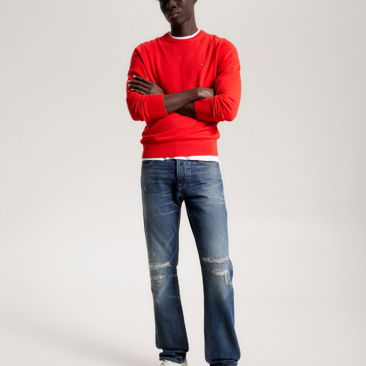 TOMMY HILFIGER - SWEATER PIMA ORG CTN CASHMERE CREW NECK