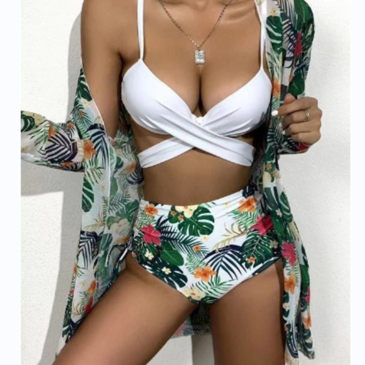 TIOZONEY - Conjunto bikini mujer con Tunica