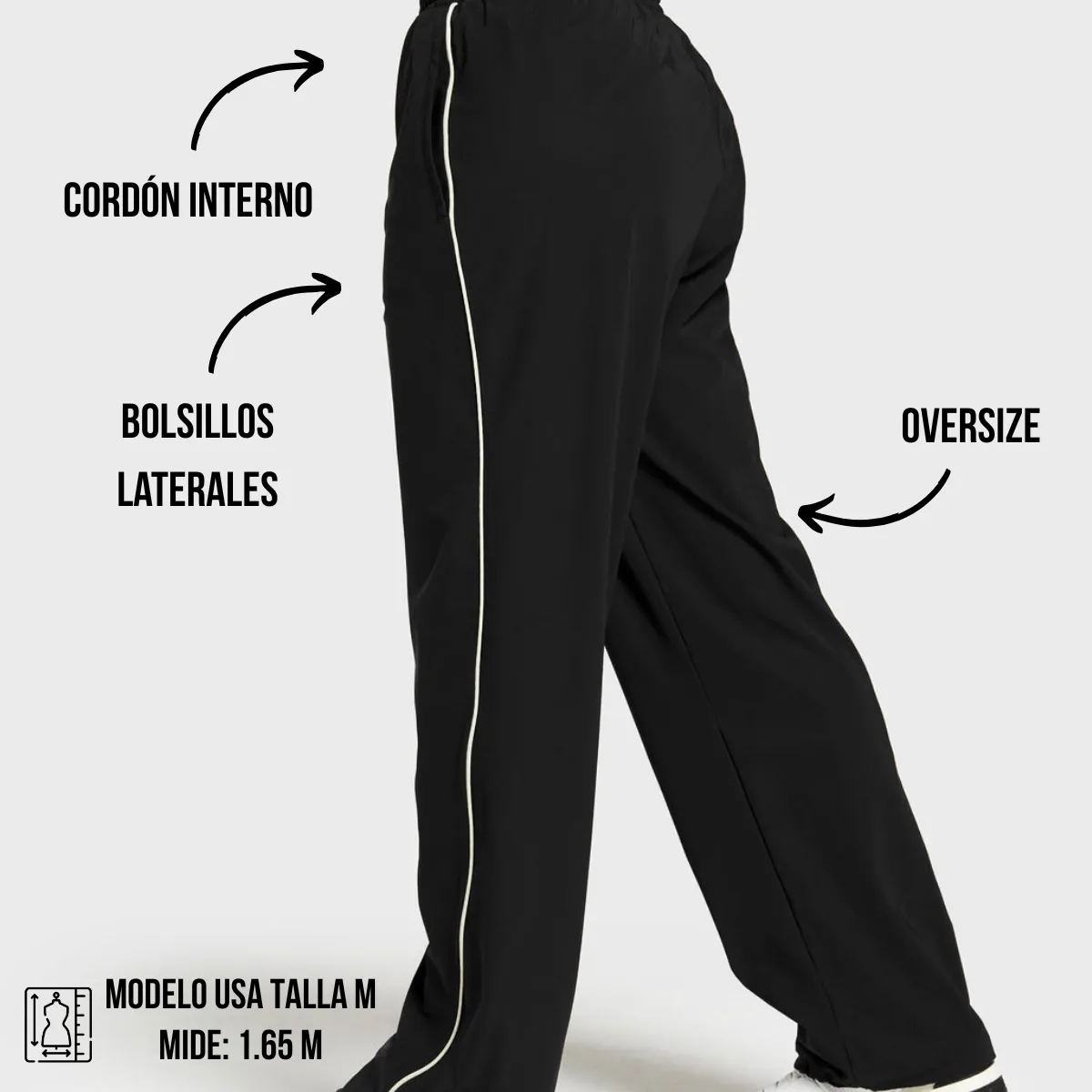 GENERICO - JOGGER OVERSIZE MUJER - PANTALÓN DEPORTIVO ANCHO MUJER - TRACK PANTS