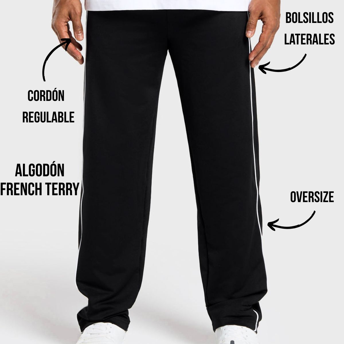 GENERICO - JOGGER OVERSIZE HOMBRE - PANTALON DEPORTIVO BUZO HOMBRE - TRACK PANTS