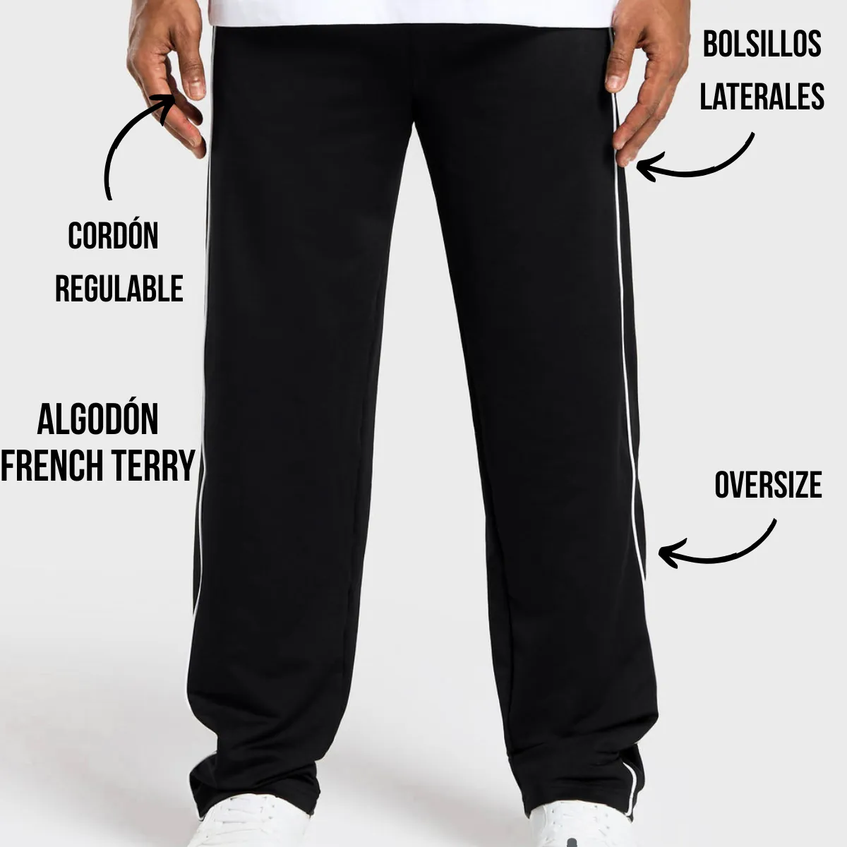 GENERICO - JOGGER OVERSIZE HOMBRE - PANTALON DEPORTIVO BUZO HOMBRE - TRACK PANTS