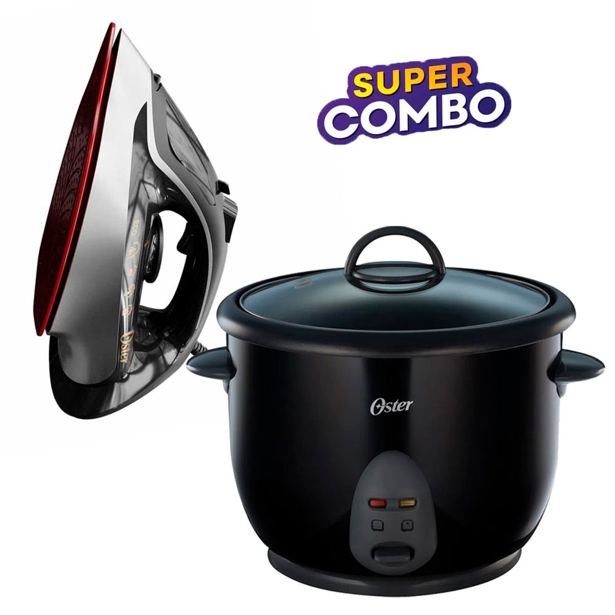 OSTER - Plancha de vapor Oster + Olla Arrocera Oster 1.8 Lt