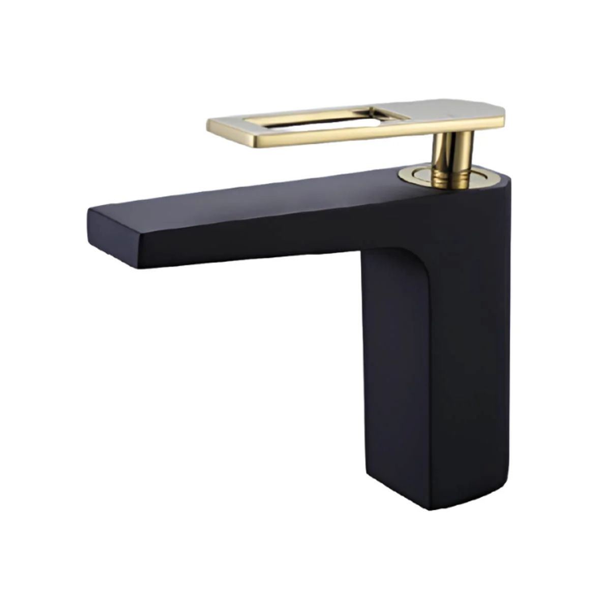 FRATELLI - MEZCLADORA MONOCOMANDO DE LAVATORIO BAJO NEGRO