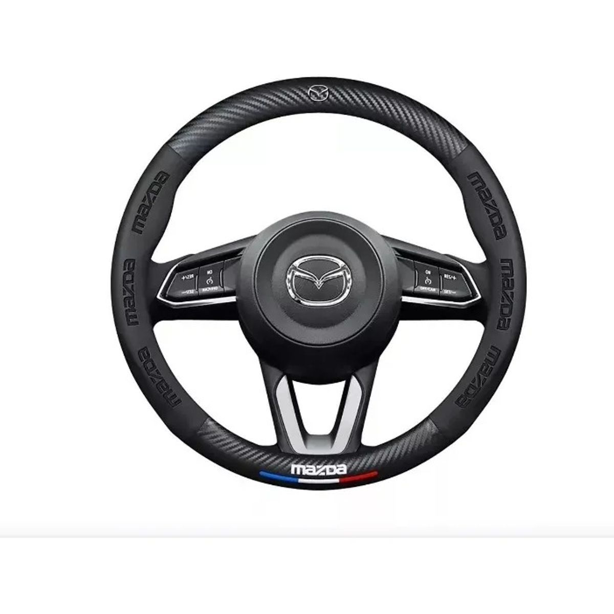 GENERICO - Cubre Volante Mazda - Fibra de Carbono