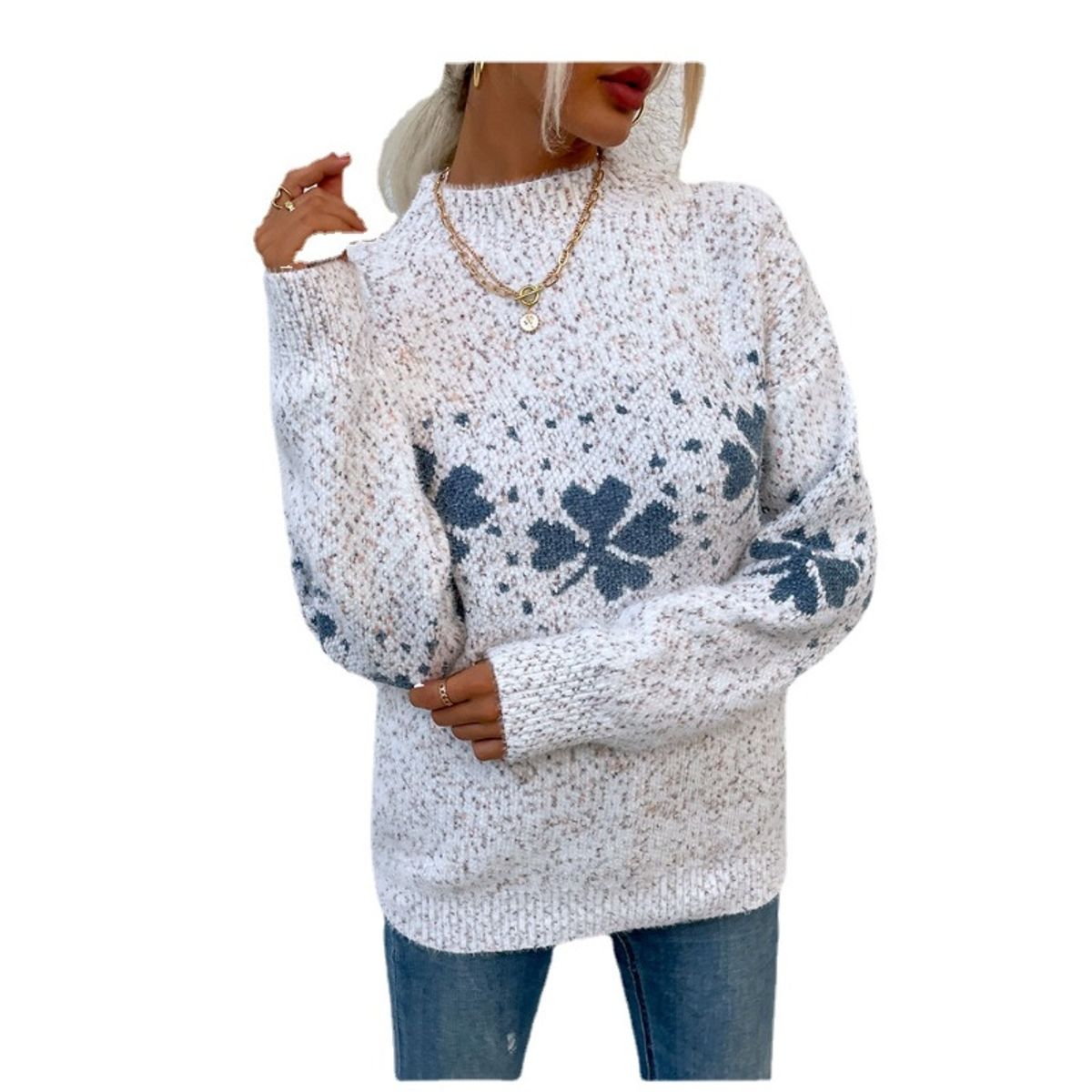 TIOZONEY - Chaleco Cuello Alto para Mujer - Blanco.