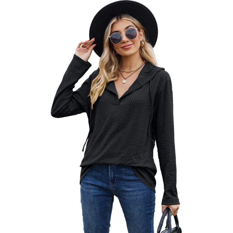 TIOZONEY - Sudadera de manga larga con capucha y holgada para mujer