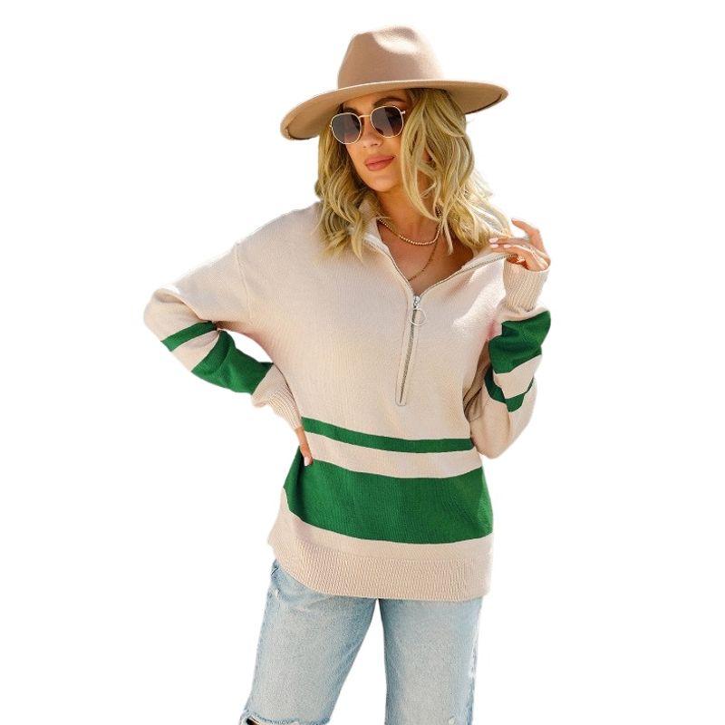 TIOZONEY - Sudadera con mangas de punto para mujer