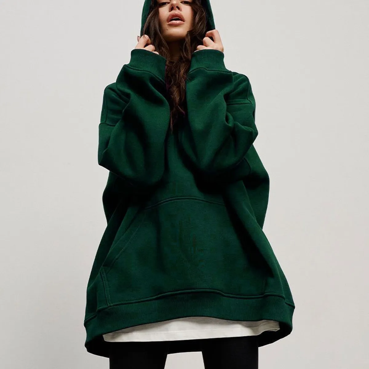 TIOZONEY - Sudadera con capucha y bolsillo holgado para mujer