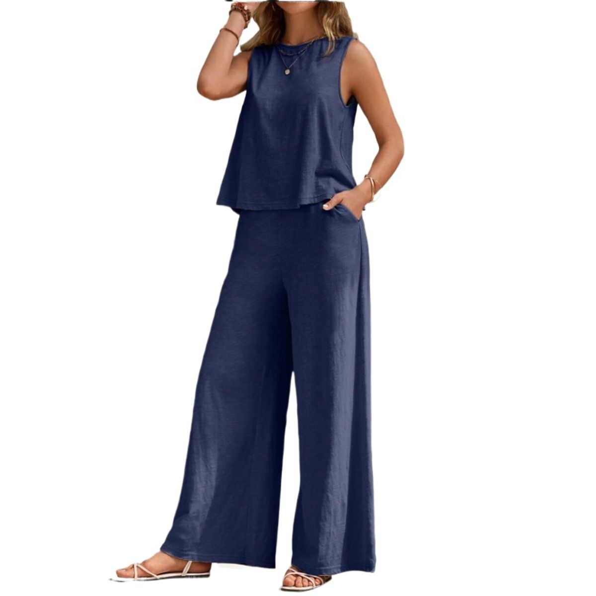 TIOZONEY - Blazer vest y pantalones casuales para mujeres Traje.