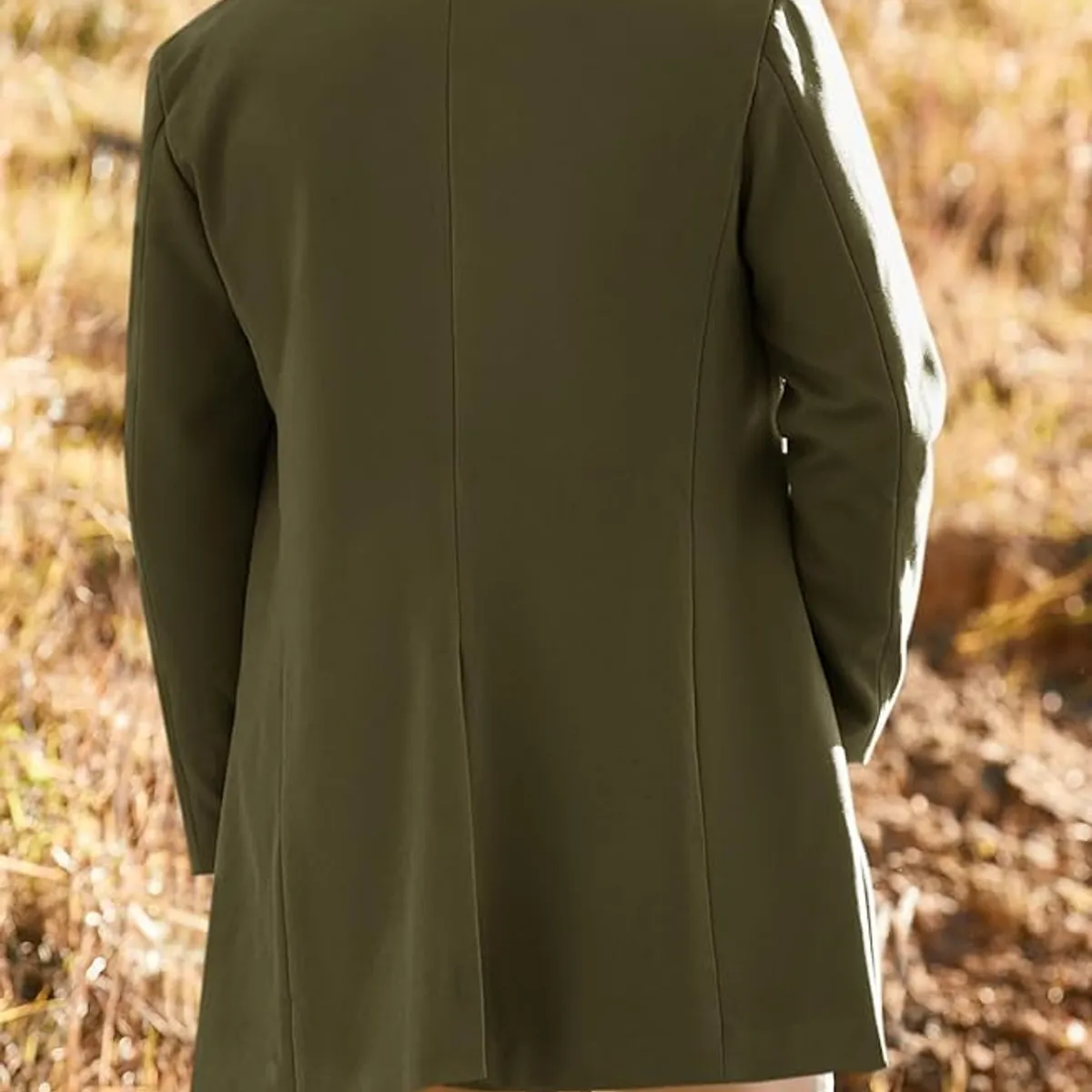 TIOZONEY - Gabardina de cuello para hombres