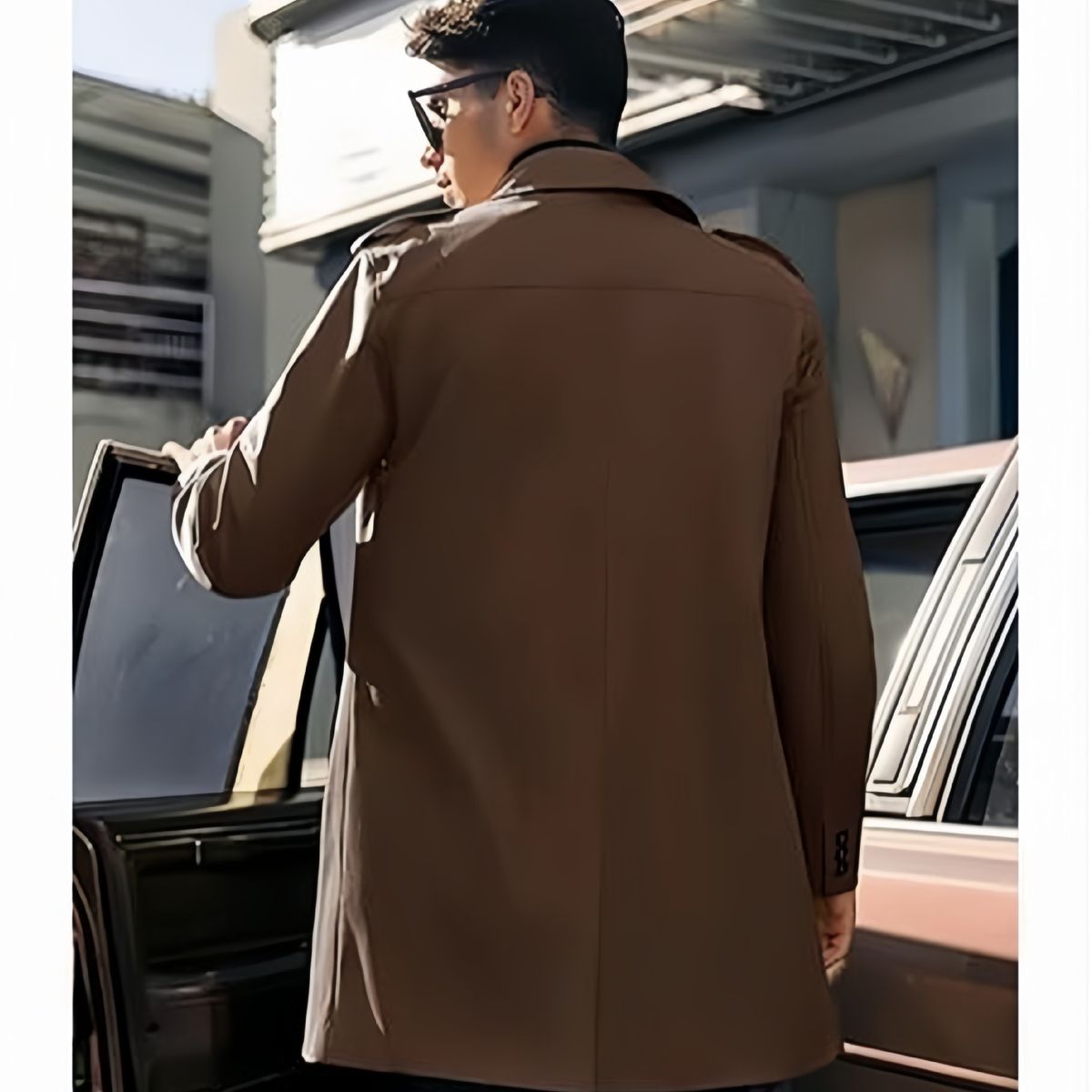 TIOZONEY - Abrigo a prueba de viento casual para hombres