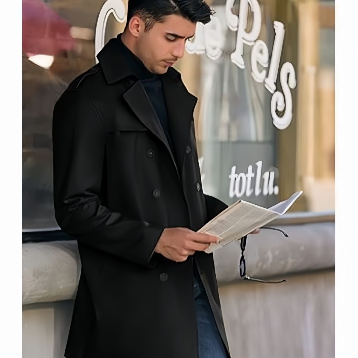 TIOZONEY - Abrigo a prueba de viento casual para hombres