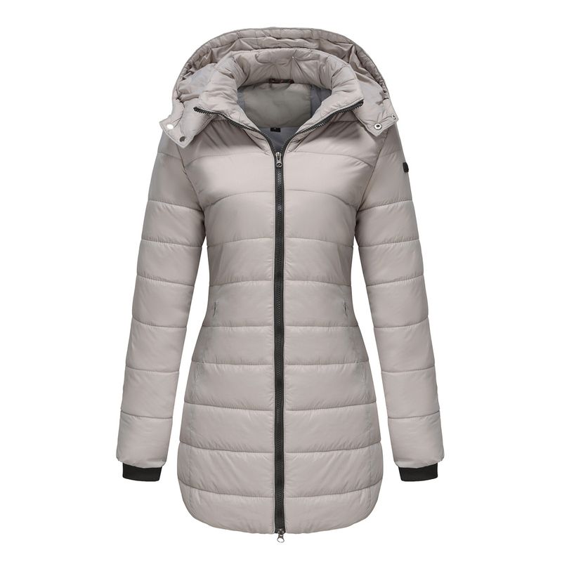 TIOZONEY - Parka Manga Larga Mujer - Gris