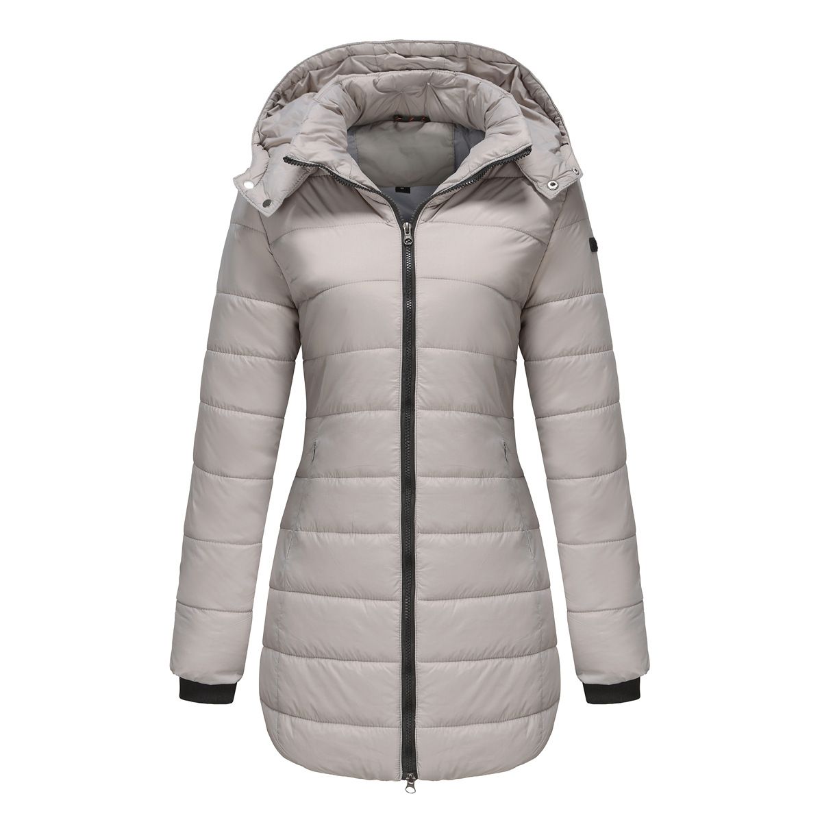 TIOZONEY - Parka Manga Larga Mujer - Gris
