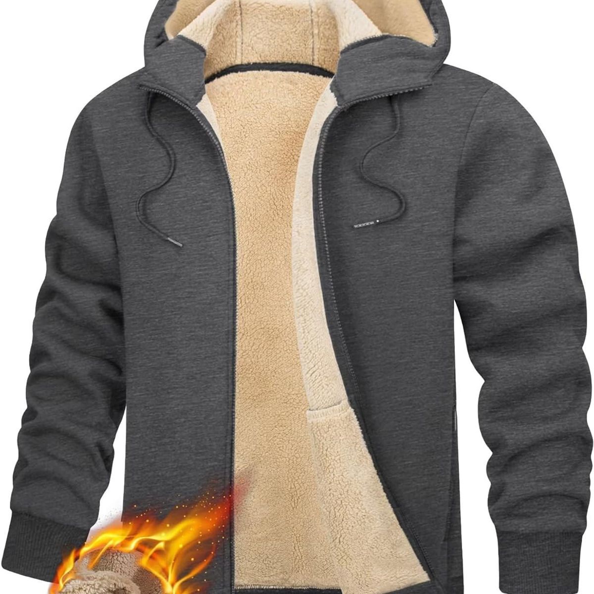 TIOZONEY - Sudadera con capucha para hombres de invierno