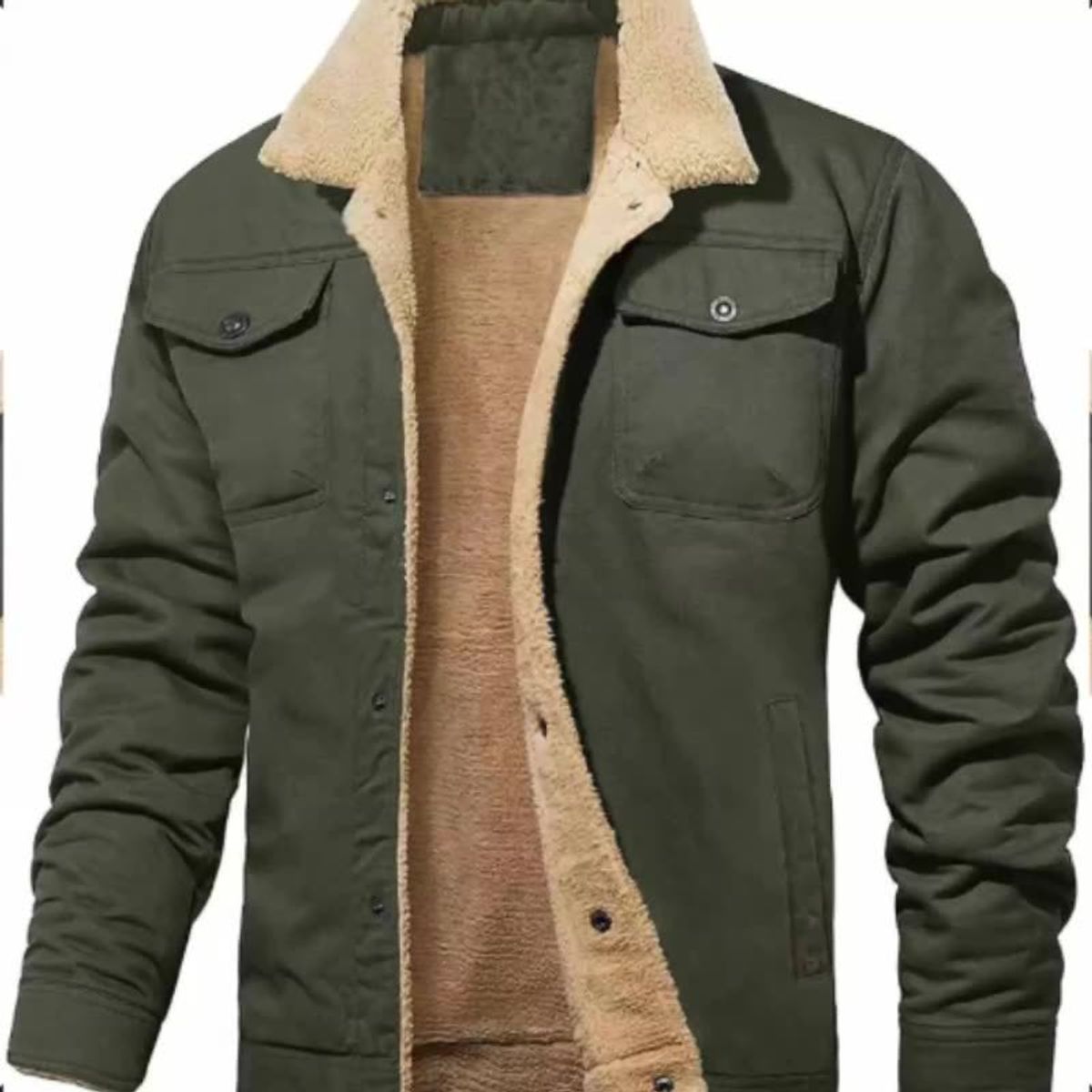 TIOZONEY - Chaqueta de solapa de invierno para hombres