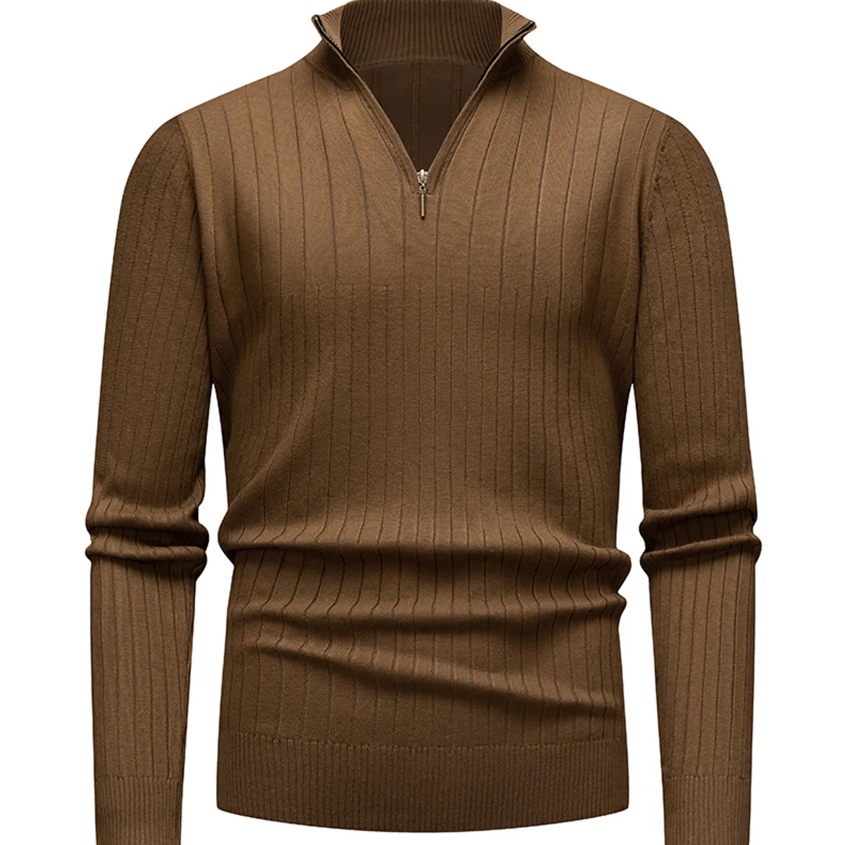 TIOZONEY - Suéter de hombre con media cremallera