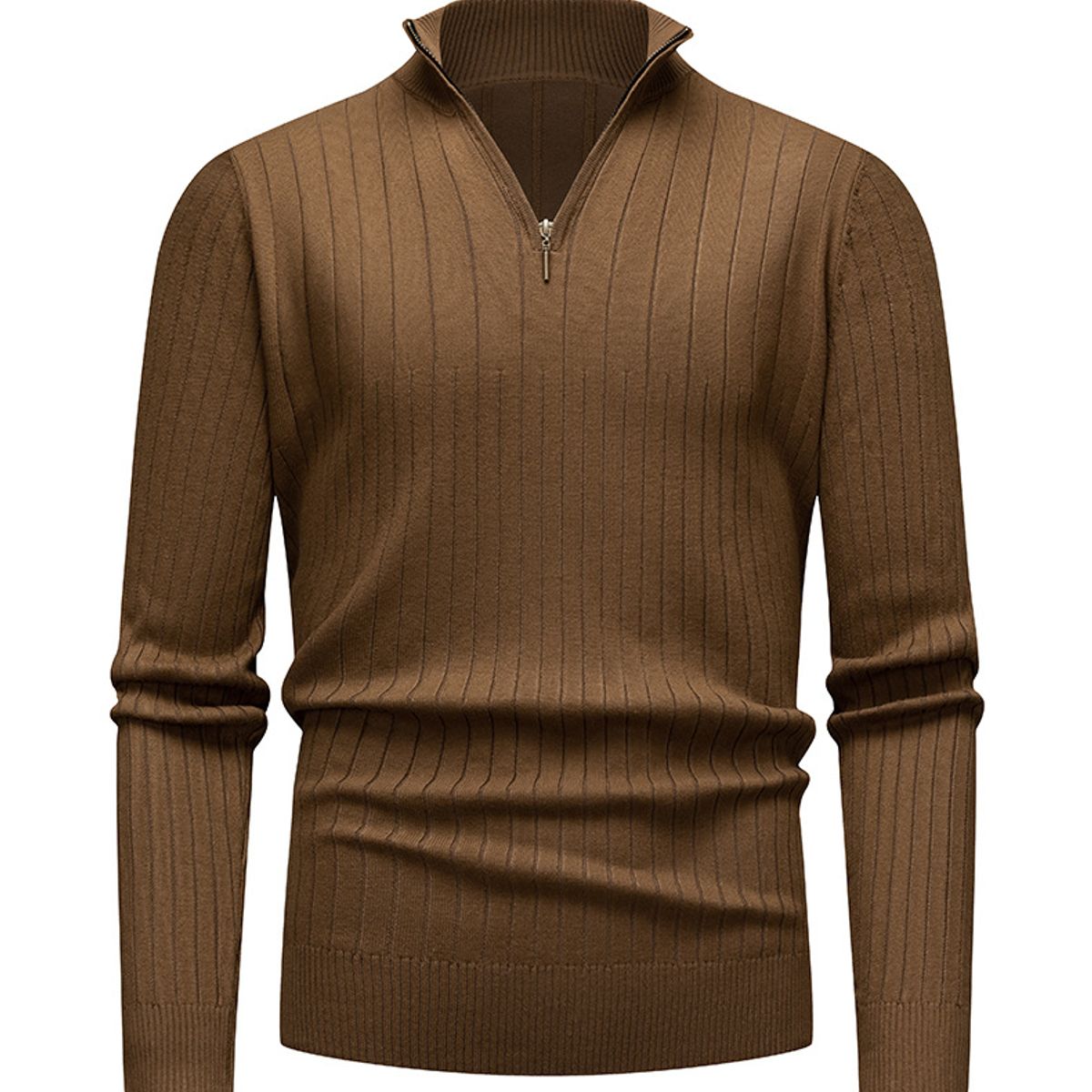 TIOZONEY - Suéter de hombre con media cremallera