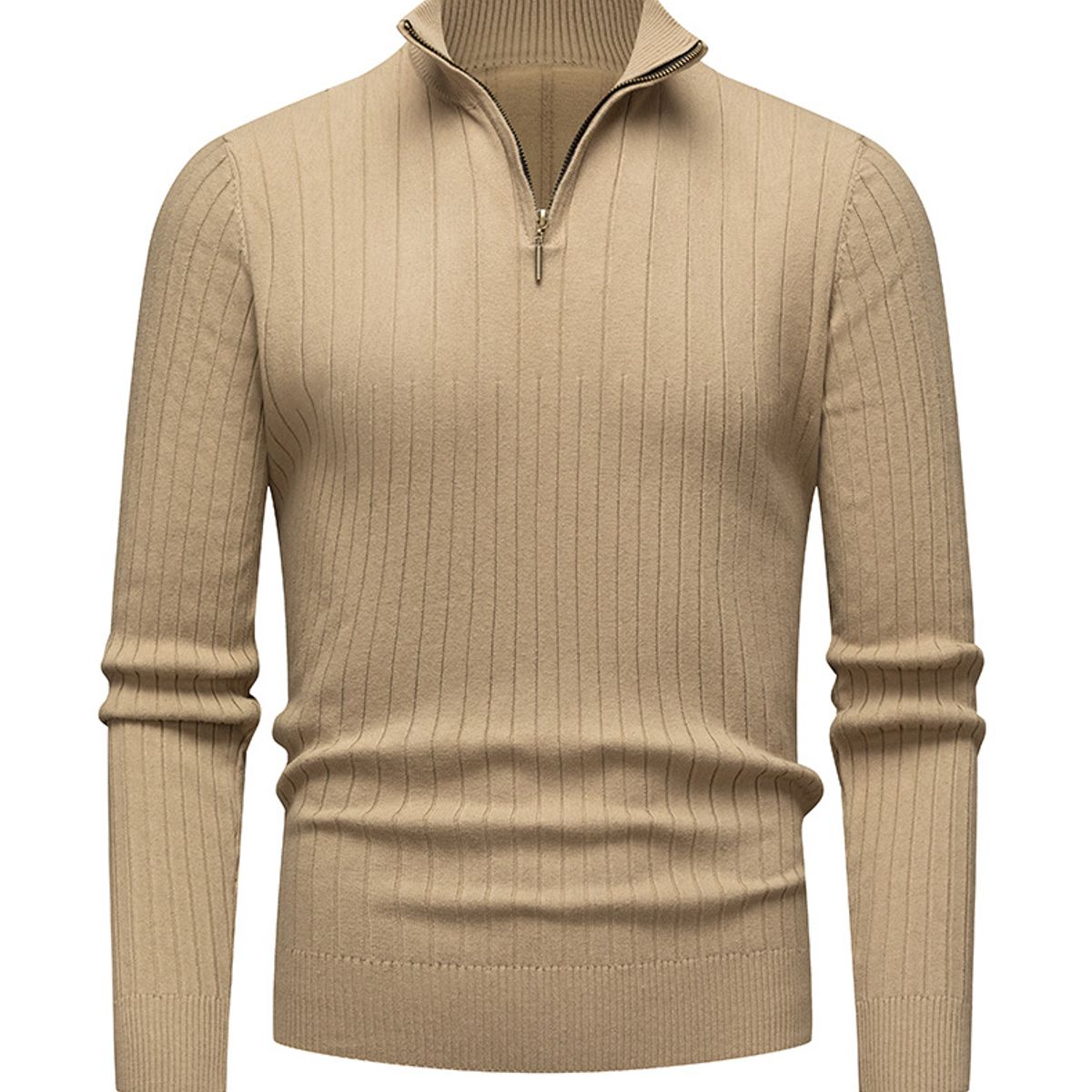 TIOZONEY - Suéter de hombre con media cremallera