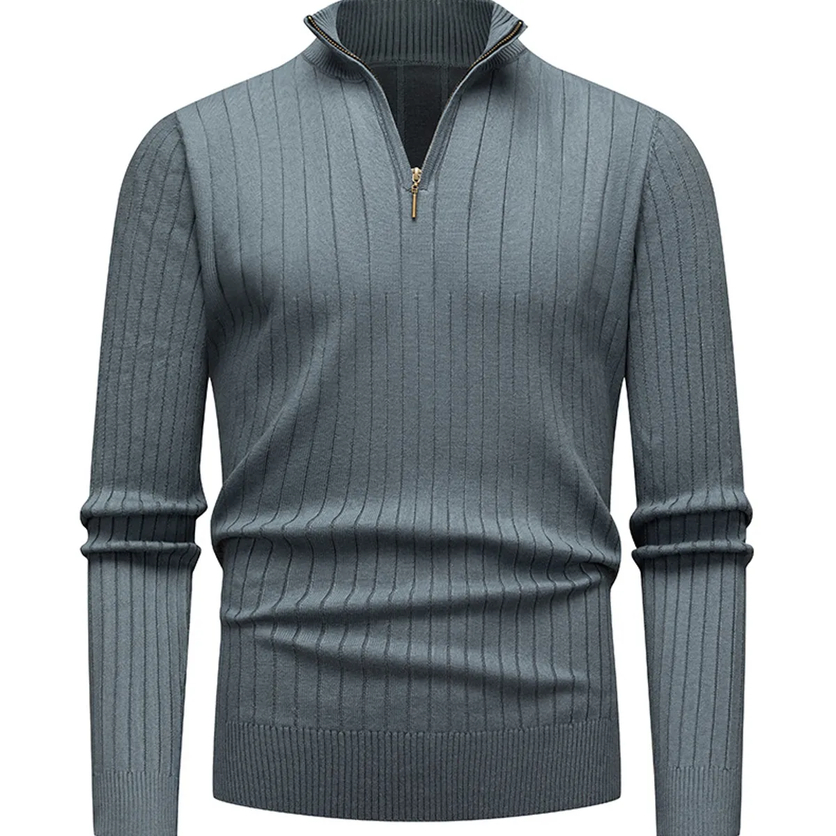 TIOZONEY - Suéter de hombre con media cremallera