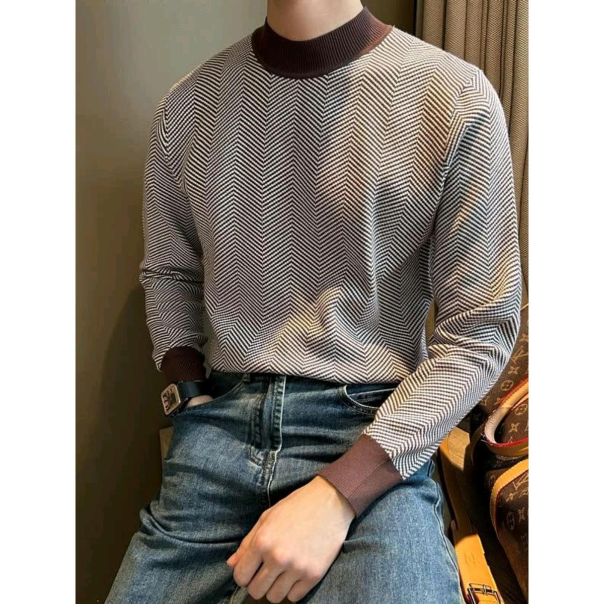 TIOZONEY - Camisa de punto polo para hombres.