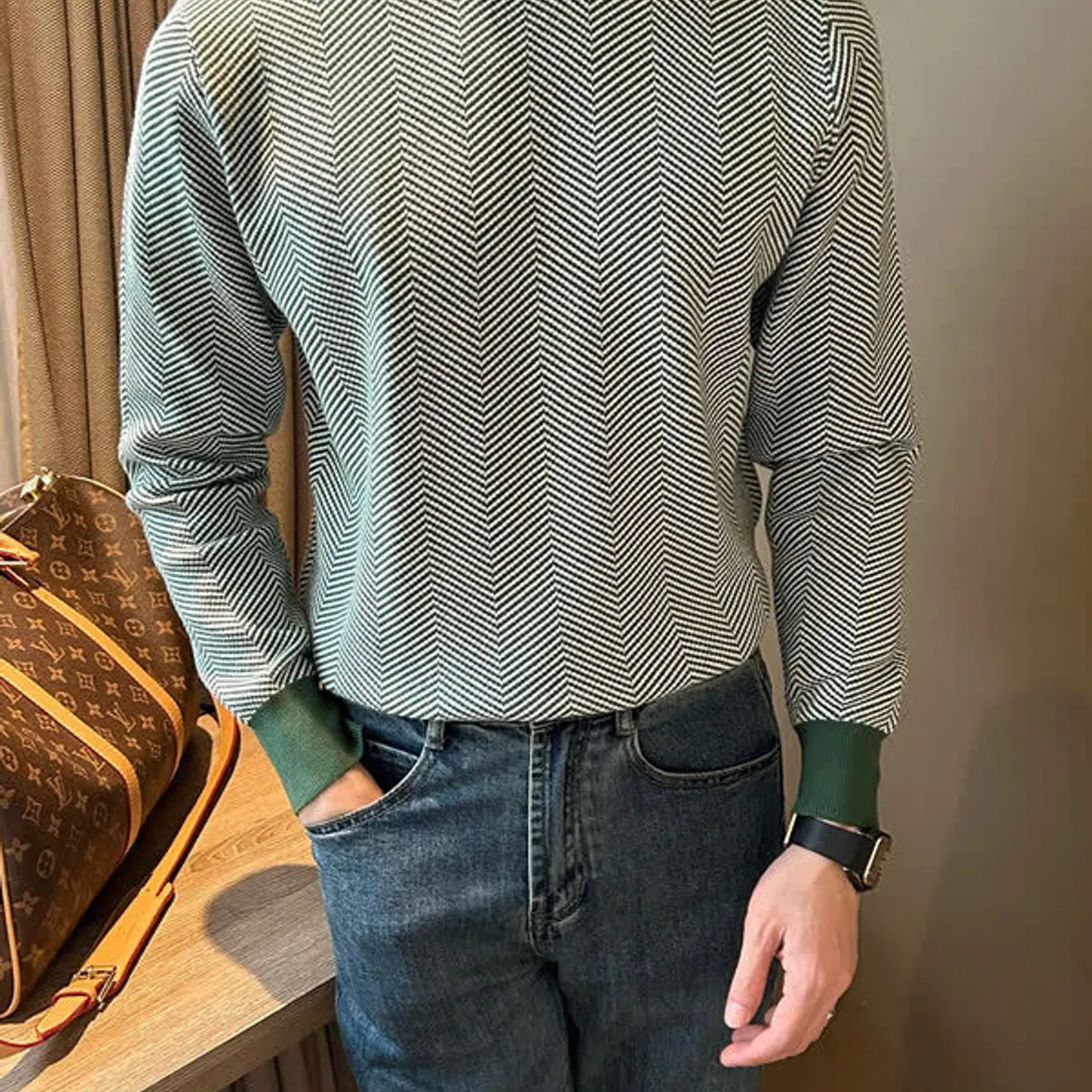 TIOZONEY - Camisa de punto polo para hombres.