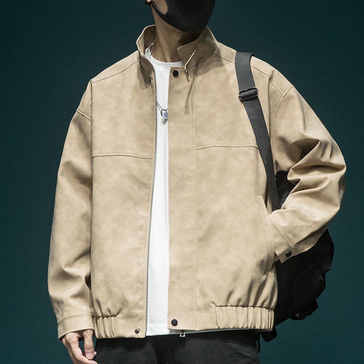 TIOZONEY - Chaqueta de solapa masculina blusa retro