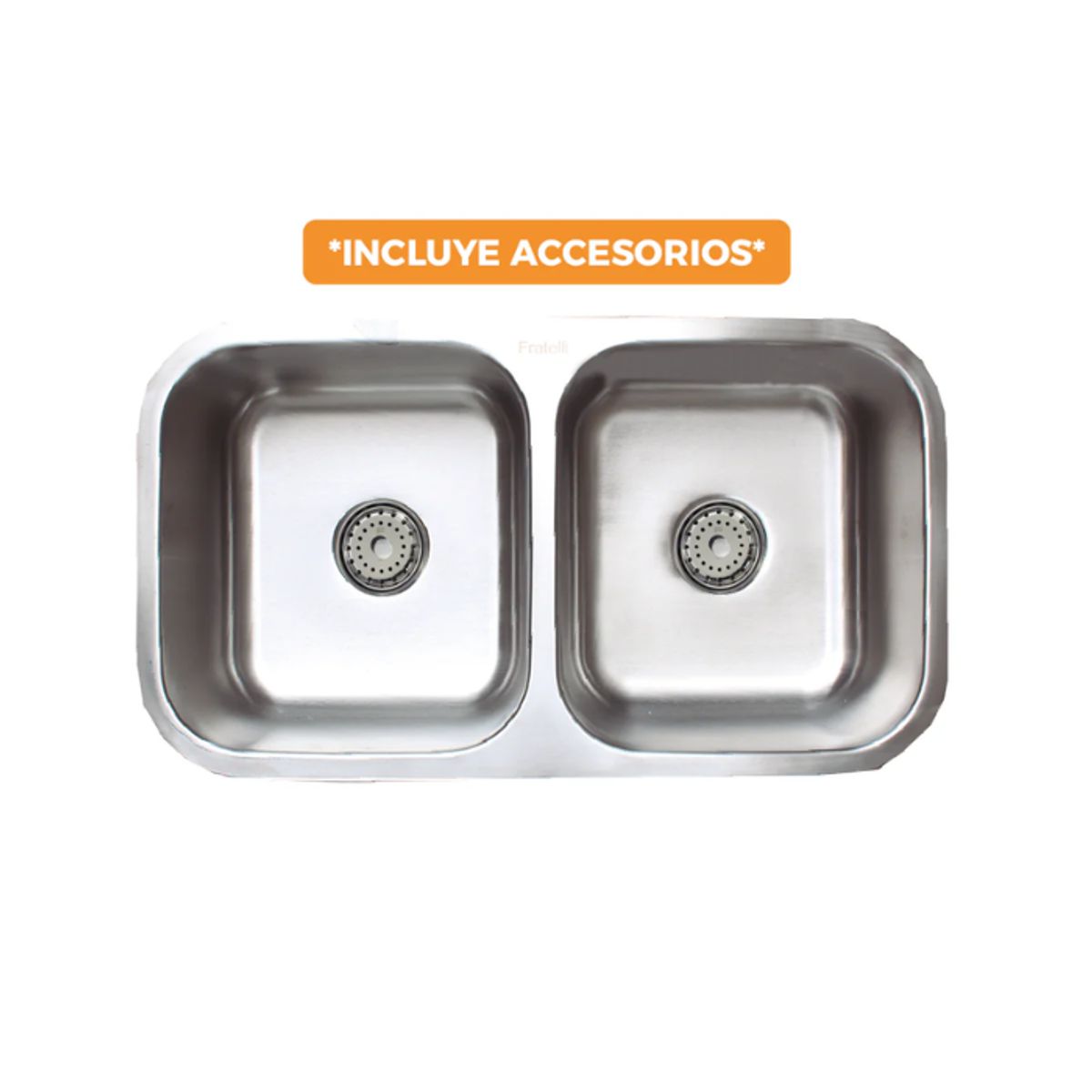 FRATELLI - LAVADERO DE COCINA ACERO DOBLE POZA SATINADO LP-8246