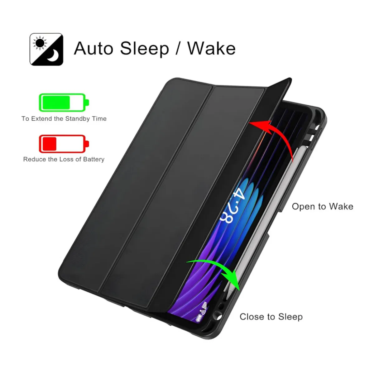 CASE - Case Protector Folio Stand Cover PortaPencil Xiaomi Pad 7, 7 Pro