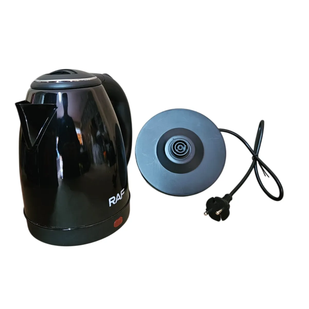 RAFF - TETERA ELÉCTRICA DE 2 LITROS NEGRO BEBE ACERO INOXIDABLE