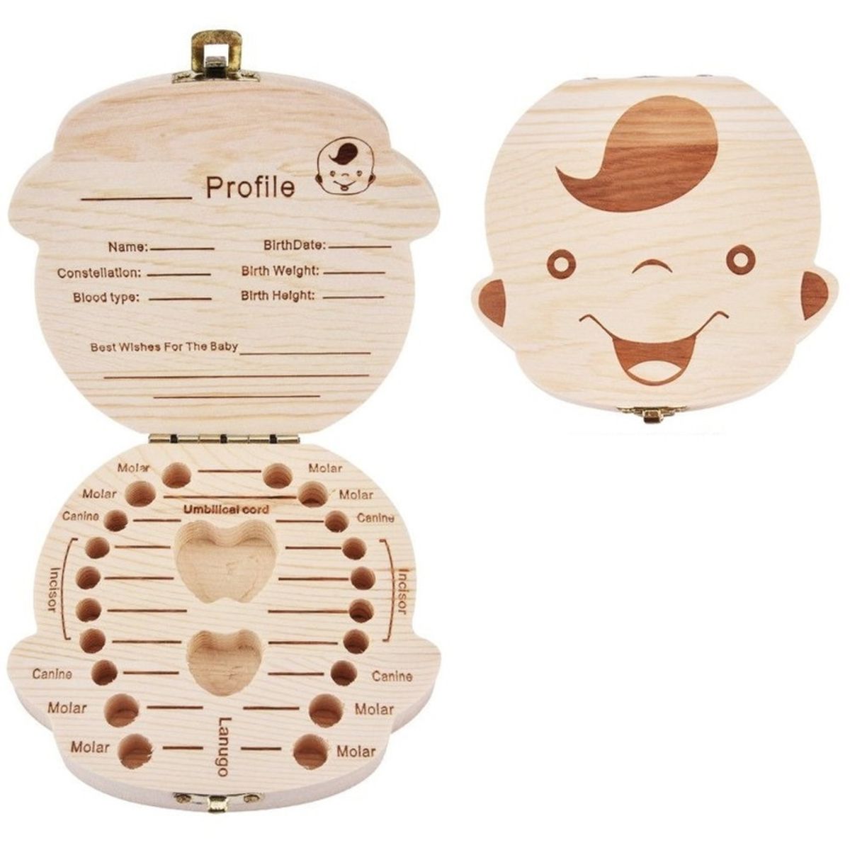 GENERICO - CAJA ORGANIZADORA DE DIENTES DE BEBÉ NIÑO